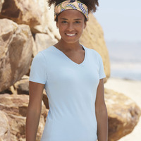 Ladies Fitted V Neck T-Shirt by Fruit of the Loom